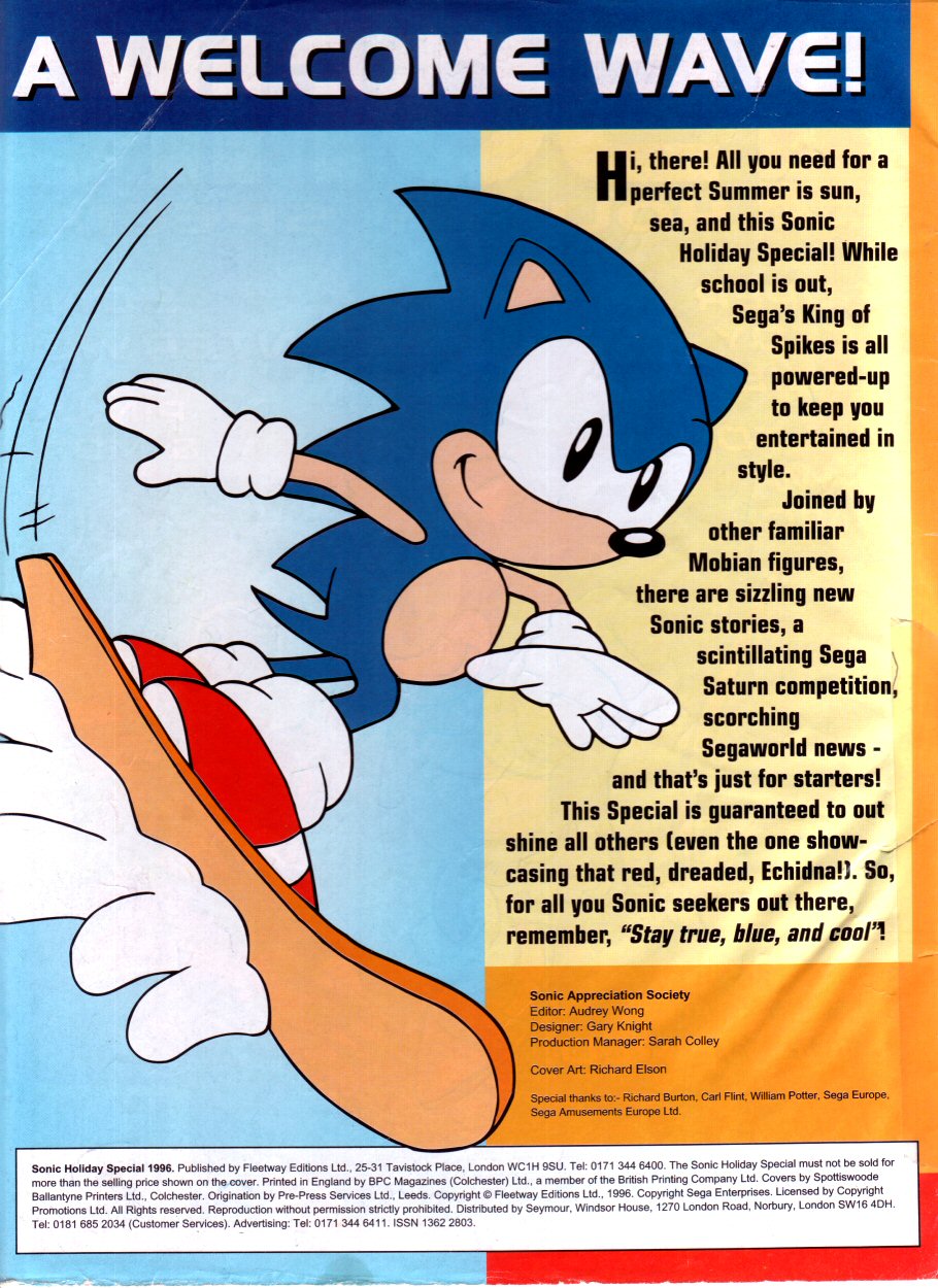 Sonic Holiday Special - Summer 1996 Page 1